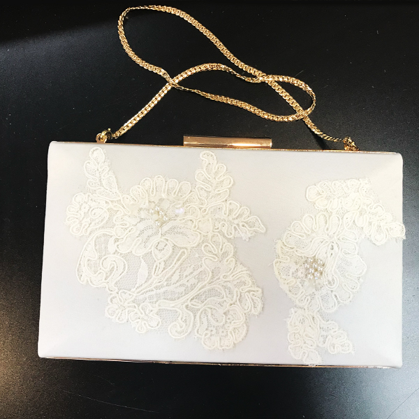 Clutch with Lace and Beads